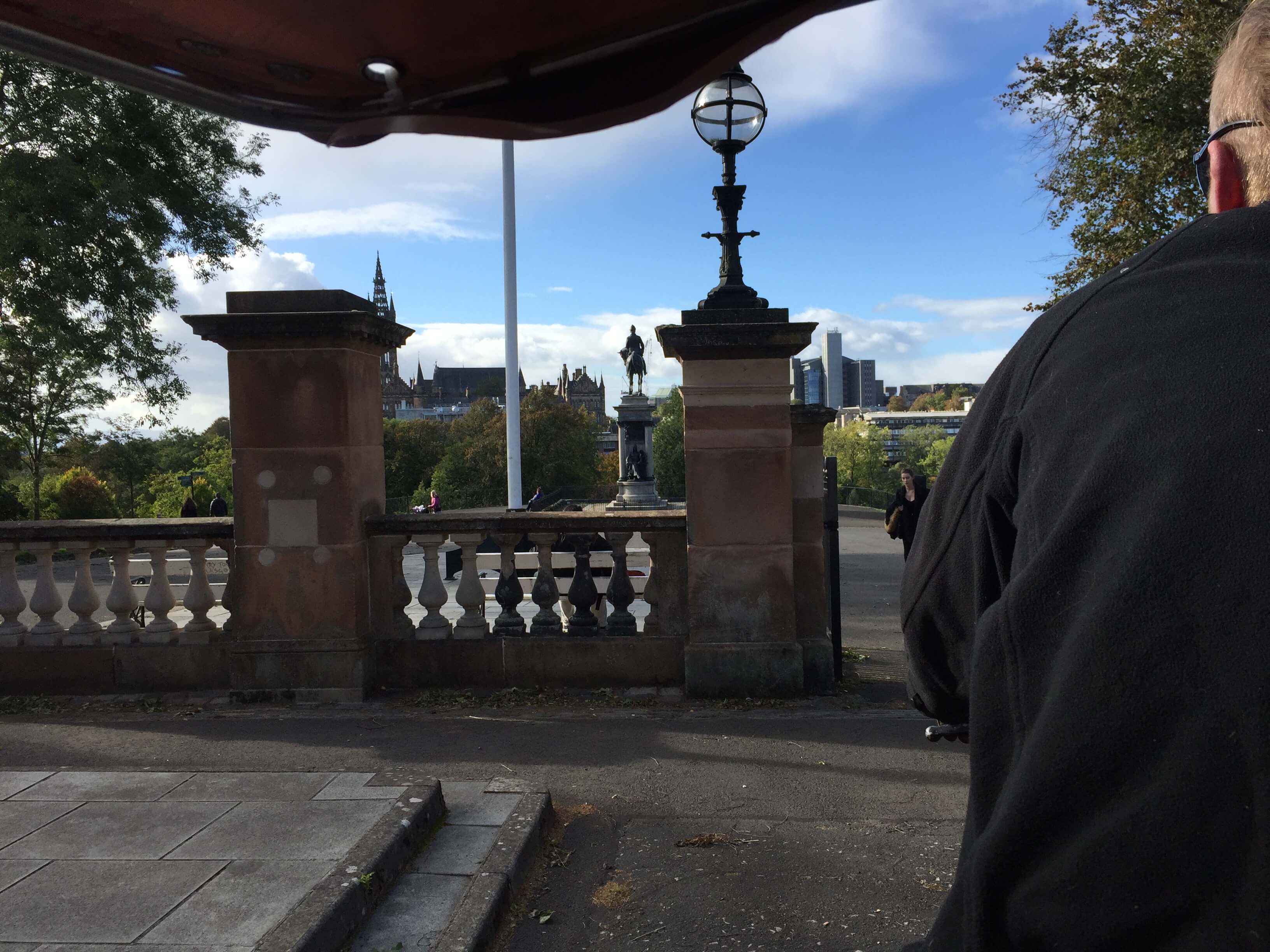 Kelvingrove Park from the rickshaw