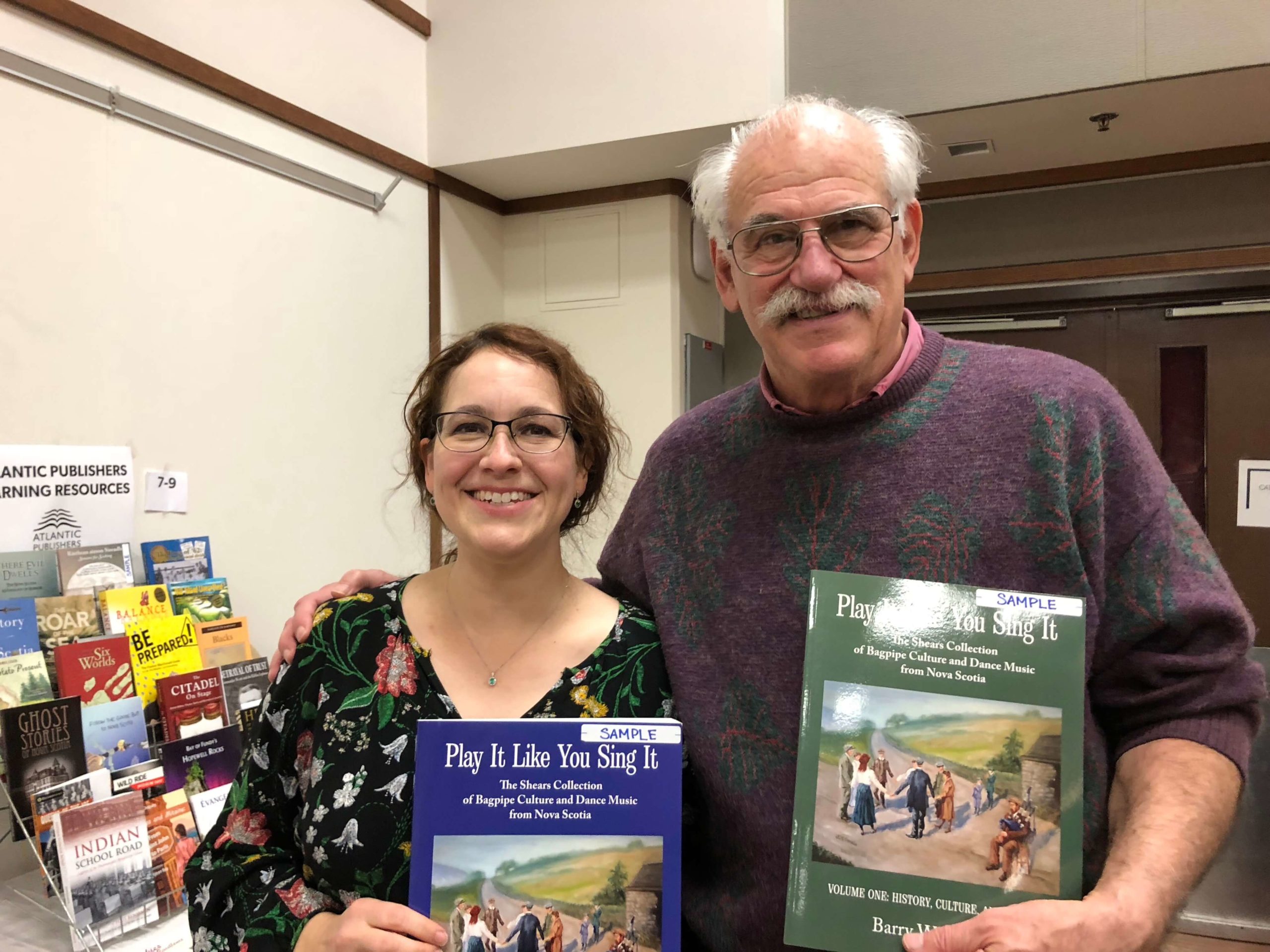 Bradan Press president Emily McEwan and Ron Caplan of Breton Books