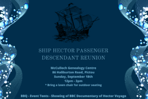 Join Us At the Ship Hector Passenger Descendants Reunion, Sept. 18!